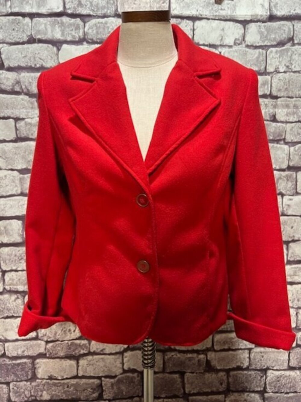 Chico's Classic Red 2 Button Coat Size M